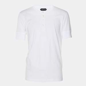 Tom Ford White Cotton Crew Neck T-Shirt XL