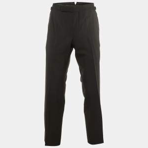Tom Ford Black Wool Straight Leg Pants M