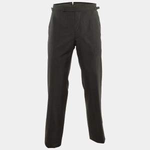 Tom Ford Grey Wool Straight Leg Pants M