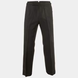 Tom Ford Black Wool & Mohair Tailored Pants S