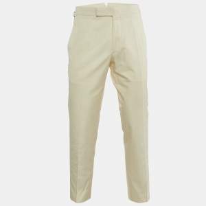 Tom Ford Ivory Cotton Chino Pants M