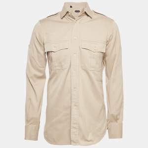 Tom Ford Beige Cotton Long Sleeve Shirt M