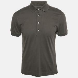 Tom Ford Grey Jersey Polo T-Shirt M