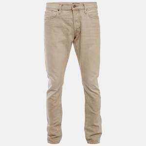 مملوكة مسبقًا Tom Ford Beige Denim Slim Fit Jeans L/Waist 34"