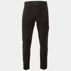 Pre Owned Tom Ford Black Cotton Slim Pants XL