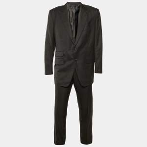 Pre Owned Tom Ford Black Wool Suit XXL