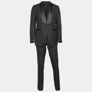 Pre Owned بدلة توم فورد صوف سوداء مقاس كبير