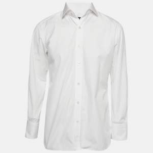 مملوكة مسبقًا Tom Ford White Cotton Long Sleeve Slim Fit Shirt L  