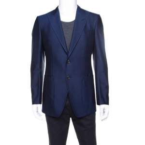 Tom Ford Royal Blue Silk Twill Tailored Blazer M