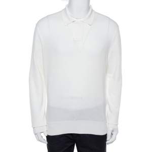 Pre Owned سويتر بول توم فورد مزيج حرير قطن أبيض XXL