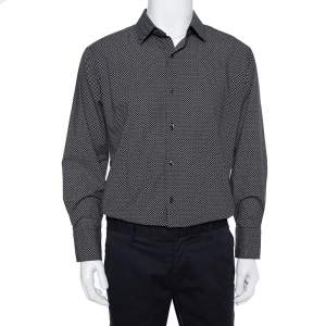 Pre Owned Tom Ford Monochrome Cotton Button Front Shirt 3XL 