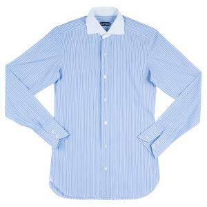 Tom Ford Men's Blue Fine Striped Shirt S