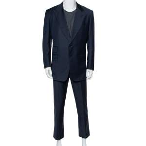 Pre Owned Tom Ford Midnight Blue Wool Suit 3XL