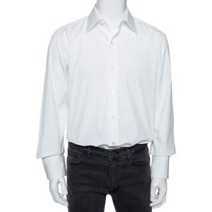 Pre Owned Tom Ford White Cotton Barrel Cuff Poplin Shirt XXL 