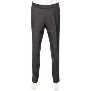 Tom Ford Grey Wool & Silk Tapered Leg Pants L