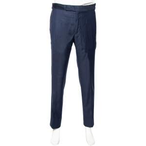 Tom Ford Navy Blue Wool Tapered Leg Pants XL