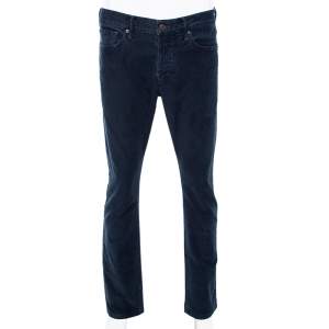 Pre Owned Tom Ford Blue Cotton Straight Fit Jeans L