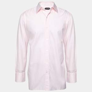 Pre Owned Tom Ford Pink Cotton Long Sleeve Shirt XS