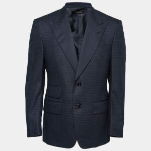 Tom Ford Navy Blue Wool Single Breasted Blazer L