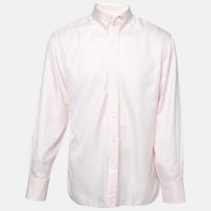 Pre Owned Tom Ford Pink Cotton Button Down Shirt L