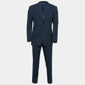 Tom Ford Midnight Blue Wool Single Breasted Three Piece Suit S