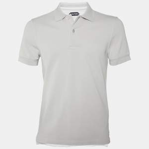 Tom Ford Beige Cotton Pique Polo T-Shirt M