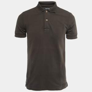 Tom Ford Brown Cotton Pique Polo T-Shirt XL