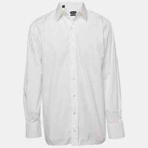 Tom Ford White Cotton Button Front Shirt 2XL