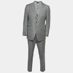 Tom Ford Grey Wool Tailored 3 Piece Suit L