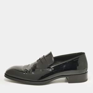 Tom Ford Black Patent Leather Slip On Loafers Size 41.5