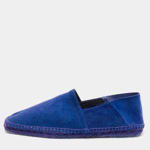 Tom Ford Navy Blue Suede Barnes Espadrilles Size 45