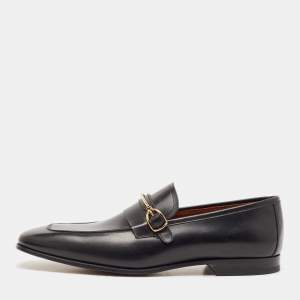 Tom Ford Black Leather Slip On Loafers Size 43