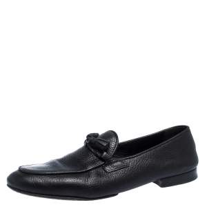Tom Ford Black Leather Tassel Detail Loafers Size 44.5