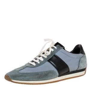 Tom Ford Tricolor Canvas And Suede Orford Sneakers Size 45