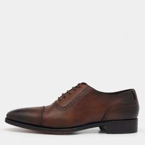 Tom Ford Brown Brogue Leather Lace Up Oxfords Size 43