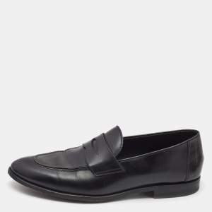 Tom Ford Black Leather Penny Loafers Size 42