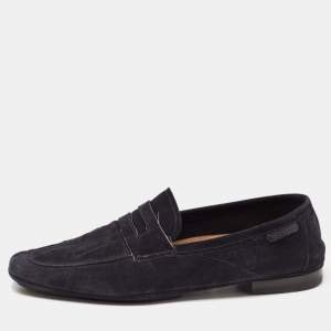 Tom Ford Navy Blue Suede Berwick Loafers Size 43.5
