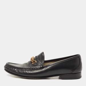 Tom Ford Black Leather York Chain Loafers Size 41