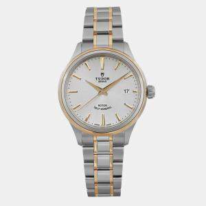 Tudor Silver Stainless Steel Style 12503-00020 Automatic Men's Wristwatch 38 mm
