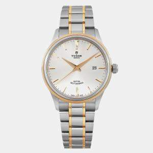 Tudor Silver Yellow Gold Stainless Steel Style 12703-0002 Automatic Men's Wristwatch 41 mm 