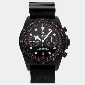 Pre-Owned Tudor Black Dial Pelagos FXD Chronograph Automatic Men's Watch 43 mm