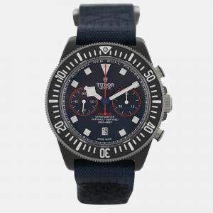 Pre Owned Tudor Pelagos 25807K Automatic Navy Blue Carbon Fiber Titanium Men’s Wristwatch 43 mm