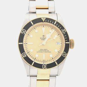 مملوكة مسبقًا Tudor Black Bay 79733 Automatic Yellow Gold Stainless Steel Men's Wristwatch 41 mm