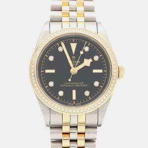 Pre Owned Tudor Black Bay 79673 Automatic Yellow Gold Stainless Steel Men's Wristwatch 39 mm