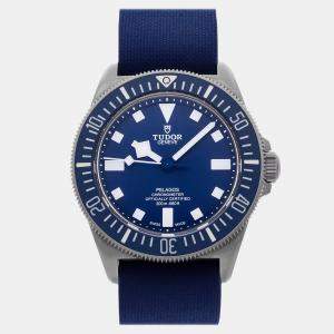 Pre Owned Pre-Owned Tudor Pelagos FXD 25707B/21-0001  Blue Automatic Titanium Men's Wristwatch 42 mm