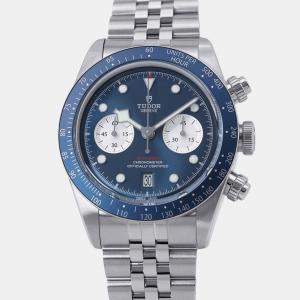 مملوكة مسبقًا Tudor Black Bay M79360B-0002 Automatic Blue Stainless Steel Men's Wristwatch 41 mm