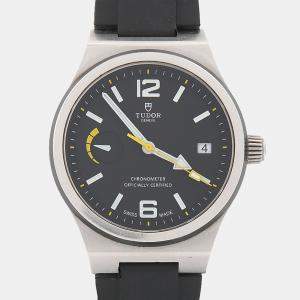Pre Owned Tudor North Flag 91210 Automatic Black Stainless Steel Men's Wristwatch 40mm