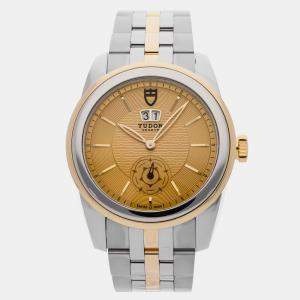 Pre Owned Pre-Owned Tudor Glamour 57103  Yellow Automatic 18k Yellow Gold Stainless Steel Men's Wristwatch 42 mm