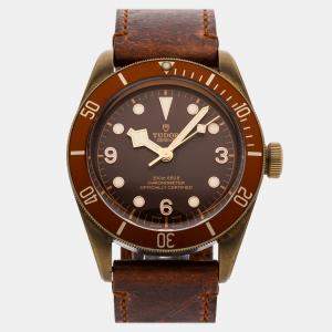 مملوكة مسبقًا Pre-Owned Tudor Black Bay 79250BM Brown Automatic Bronze Men's Wristwatch 43 MM