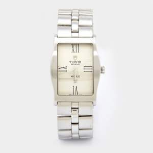 Tudor Silver Stainless Steel Archeo 30110 Men's Wristwatch 28 mm